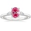 Platinum Aria Perfect Fit Three Stone Diamond Ring, smalltop view