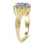 The Cara Ring, smalltop view on a hand