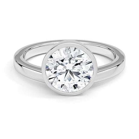 Floating Bezel Solitaire Ring