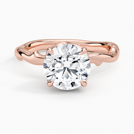 14K Rose Gold Rose Thorn Solitaire Ring