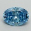 2.01 Ct. Fancy Vivid Malibu Blue Oval Lab Grown Diamond
