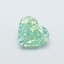 1.33 Ct. Fancy Vivid Green Heart Lab Grown Diamond