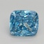 3.00 Ct. Fancy Vivid Blue Cushion Lab Grown Diamond