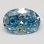 2.00 Ct. Fancy Blue Oval Lab Grown Diamond