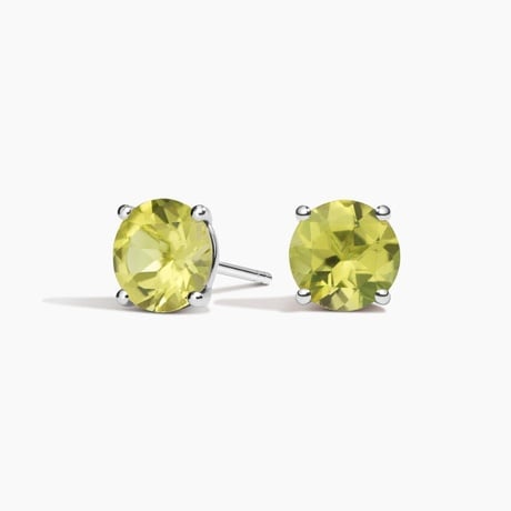 Peridot Solitaire Stud Earrings