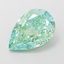 3.09 Ct. Fancy Vivid Green Pear Lab Grown Diamond
