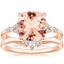 14KR Morganite Nadia Diamond Bridal Set, smalltop view