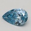 1.12 Ct. Fancy Vivid Blue Pear Lab Grown Diamond