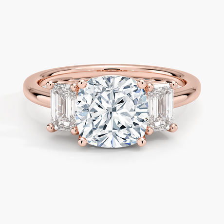 14K Rose Gold Luxe Rhiannon Three Stone Diamond Ring (3/4 ct. tw.)