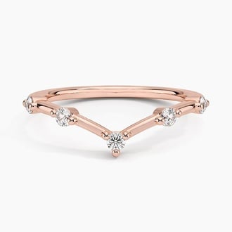 Aimee Contour Diamond Ring in 14K Rose Gold