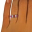 The Roberta Ring, smalltop view on a hand