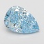 4.05 Ct. Fancy Vivid Blue Pear Lab Grown Diamond