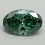2.0 Ct. Fancy Vivid Pacific Green Oval Lab Grown Diamond