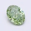 2.01 Ct. Fancy Vivid  Green Oval Lab Grown Diamond