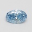 0.5 Ct. Fancy Vivid Malibu Blue Oval Lab Grown Diamond