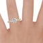 18K Yellow Gold Hyacinth Diamond Ring, smallzoomed in top view on a hand