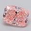 4.10 Ct. Fancy Vivid  Pink Cushion Lab Grown Diamond