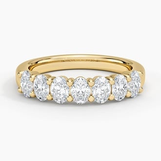 Grace Seven Stone Oval Lab Diamond Ring (1 ct. tw.) in 14K Yellow Gold