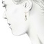 The Melisandra Earrings, smalltop view on a hand