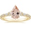 18K Yellow Gold Primrose Diamond Ring, smalltop view