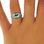 The Rayne Ring, smalltop view on a hand