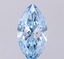 3.02 Ct. Fancy Vivid  Blue Marquise Lab Grown Diamond