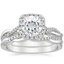 18KW Moissanite Petite Twisted Vine Halo Diamond Bridal Set (1/3 ct. tw.), smalltop view