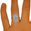The Sachet Ring, smalltop view on a hand