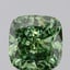 1.48 Ct. Fancy Vivid  Green Cushion Lab Grown Diamond