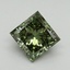2.02 Ct. Fancy Vivid Green Princess Lab Grown Diamond