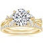 18K Yellow Gold Azalea Twist Diamond Ring with Luxe Ballad Diamond Ring (1/4 ct. tw.)