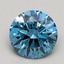 1.07 Ct. Fancy Vivid Blue Round Lab Grown Diamond