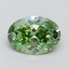 1.01 Ct. Fancy Vivid Green Oval Lab Grown Diamond