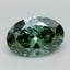 2.92 Ct. Fancy Vivid  Green Oval Lab Grown Diamond