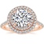14K Rose Gold Soleil Halo Diamond Ring (1/2 ct. tw.), smalltop view