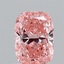 1.06 Ct. Fancy Vivid Pink Cushion Lab Grown Diamond