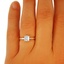 The Maria Ring, smalltop view on a hand