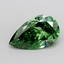 3.50 Ct. Fancy Vivid Green Pear Lab Grown Diamond, smalltop view
