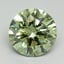 2.09 Ct. Fancy Vivid Green Round Lab Grown Diamond