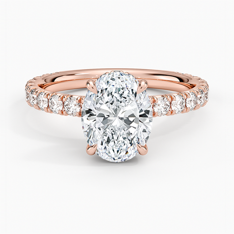 14K Rose Gold Perfect Fit French Pavé Diamond Ring