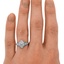 The Pamina Ring, smallzoomed in top view on a hand