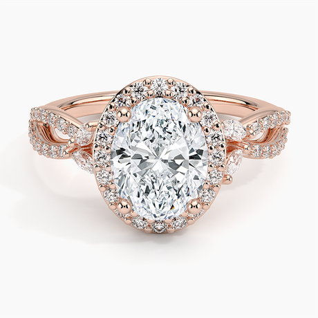 14K Rose Gold Luxe Willow Halo Diamond Ring (2/5 ct. tw.)