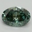 3.15 Ct. Fancy Vivid Pacific Green Oval Lab Grown Diamond
