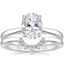 18K White Gold Dawn Diamond Ring with Lunette Diamond Ring
