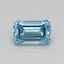 0.31 Ct. Fancy Intense Blue Emerald Lab Grown Diamond, smalltop view