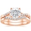 14KR Moissanite Chamise Diamond Bridal Set, smalltop view