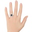 The Barbara Ring, smallzoomed in top view on a hand