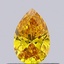 0.32 Ct. Fancy Vivid Yellow Pear Lab Grown Diamond