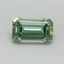 0.48 Ct. Fancy Vivid Green Emerald Lab Grown Diamond