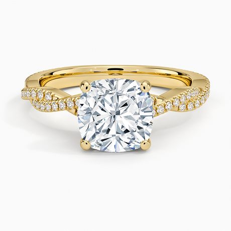 18K Yellow Gold Petite Luxe Twisted Vine Diamond Ring (1/4 ct. tw.)